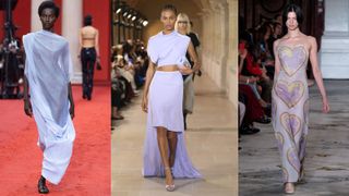 WGSN Color of the Year 2023 examples on runway for Salvatore Ferragamo, Victoria Beckham and Paul & Joe