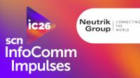 The SCN InfoComm 2026 Impulses banner with Neutrik Group logo. 