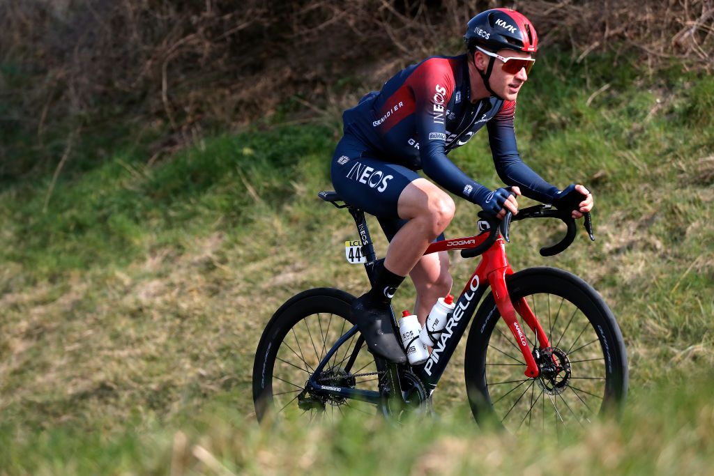 MANTESLAVILLE FRANCE MARCH 06 Ethan Hayter of United Kingdom and Team INEOS Grenadiers cmduring the 80th Paris Nice 2022 Stage 1 a 160km stage from ManteslaVille to ManteslaVille ParisNice WorldTour on March 06 2022 in ManteslaVille France Photo by Bas CzerwinskiGetty Images