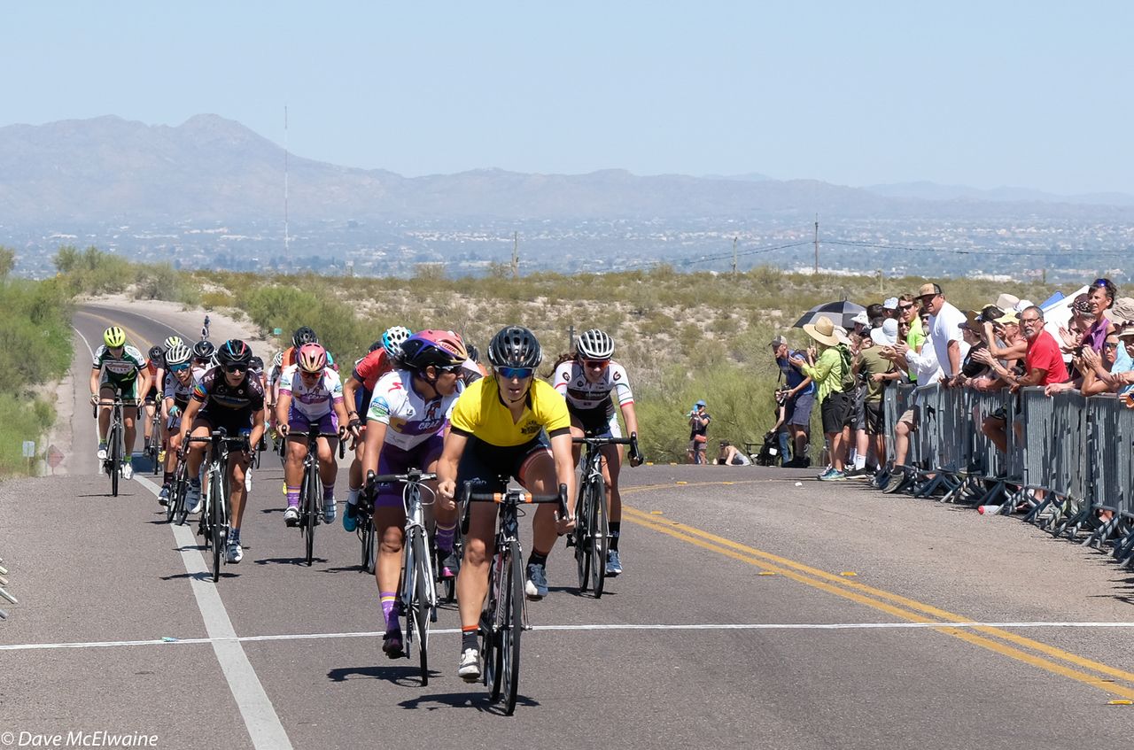 Sarah Bergen (Rally Cycling) crossed the line first in the circuit race to complete a great weekend of racing