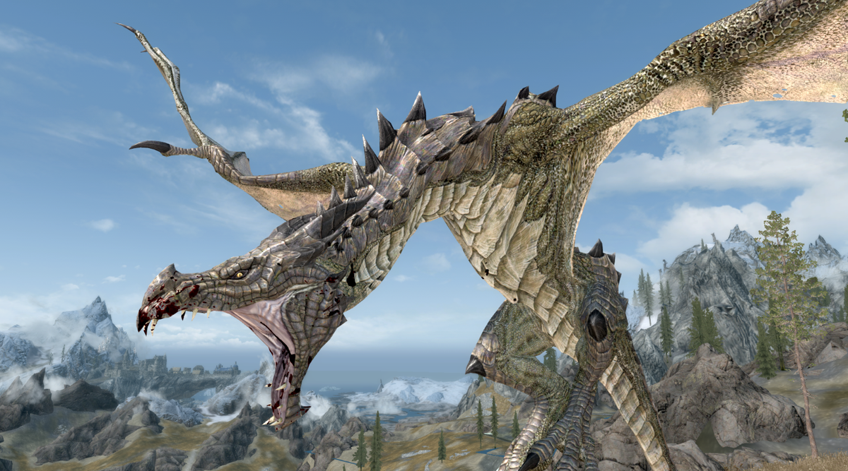 Ludicrous Skyrim Mod Gives Dragons K Textures Pc Gamer