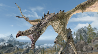A 16K dragon in Skyrim.