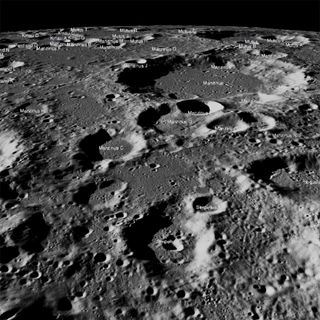 An image taken by NASA's Lunar Reconnaissance Orbiter on Sept. 17, 2019, shows the Vikram lander's attempted touchdown site.