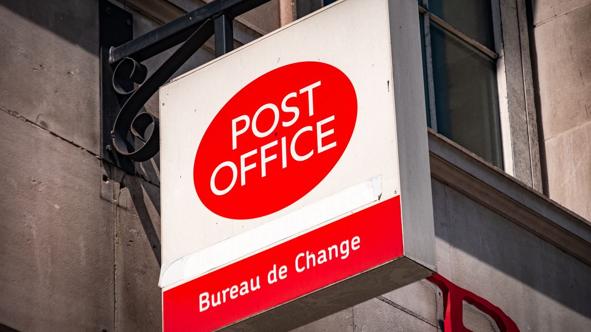 Post Office branch signage on a building