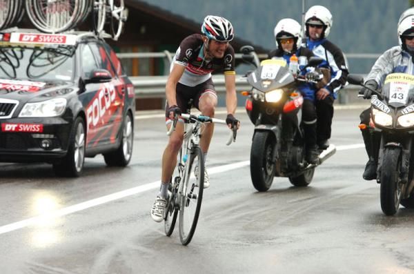 Frank Schleck attacked inside the final 6km
