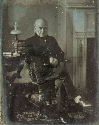 This photo of John Quincy Adams, who served as U.S. president from 1825 to 1829, was taken by Philip Haas at his studio in Washington, D.C., in March 1843.