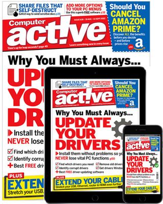 The cover of Computer Active magazine
