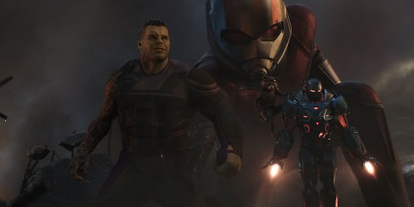 Hulk, Ant-Man, War Machine and Rocket Raccoon in Avengers: Endgame