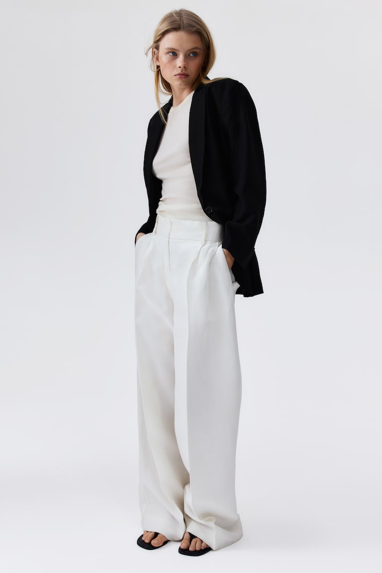 Linen-Blend Blazer