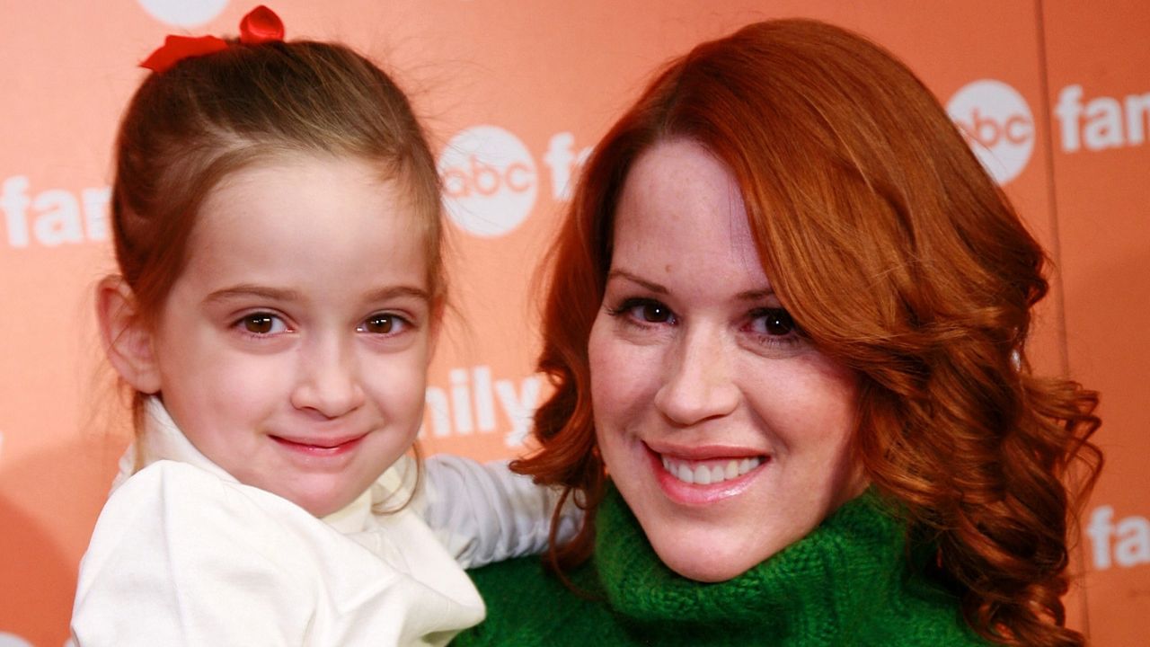 Molly Ringwald and daughter Mathilda Ringwald Gianopoulos attend the ABC Family&#039;s 25 Days of Christmas Winter Wonderland event at the Rock Center Cafe on December 7, 2008 in New York City.