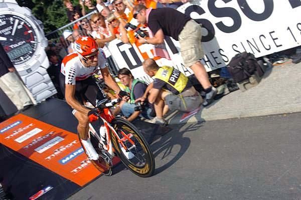 Fabian Cancellara (Switzerland) went hard from the start.
