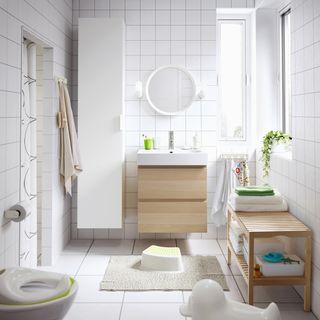 Bathroom with furniture by Ikea