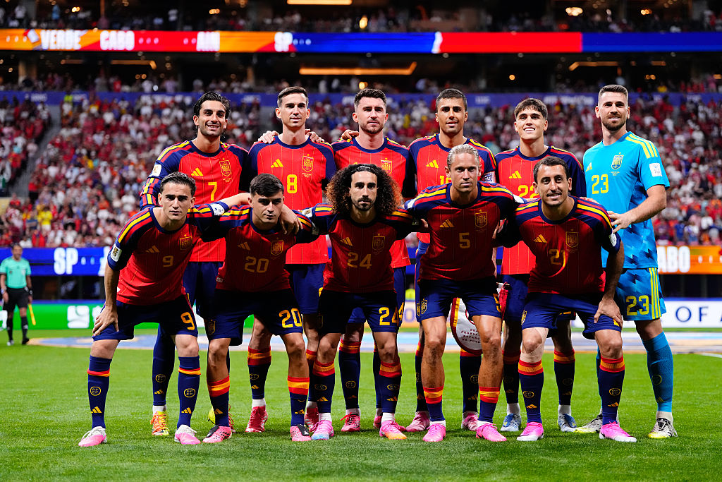 Players of Spain pose for photo during the FIFA World Cup 2026 Group H match between Spain and Cape Verde at Atlanta Stadium on June 15