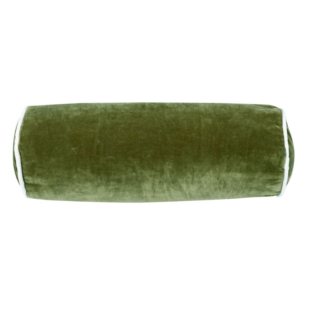Green Velvet Throw Pillow