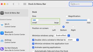 Move and resize the Dock in macOS
