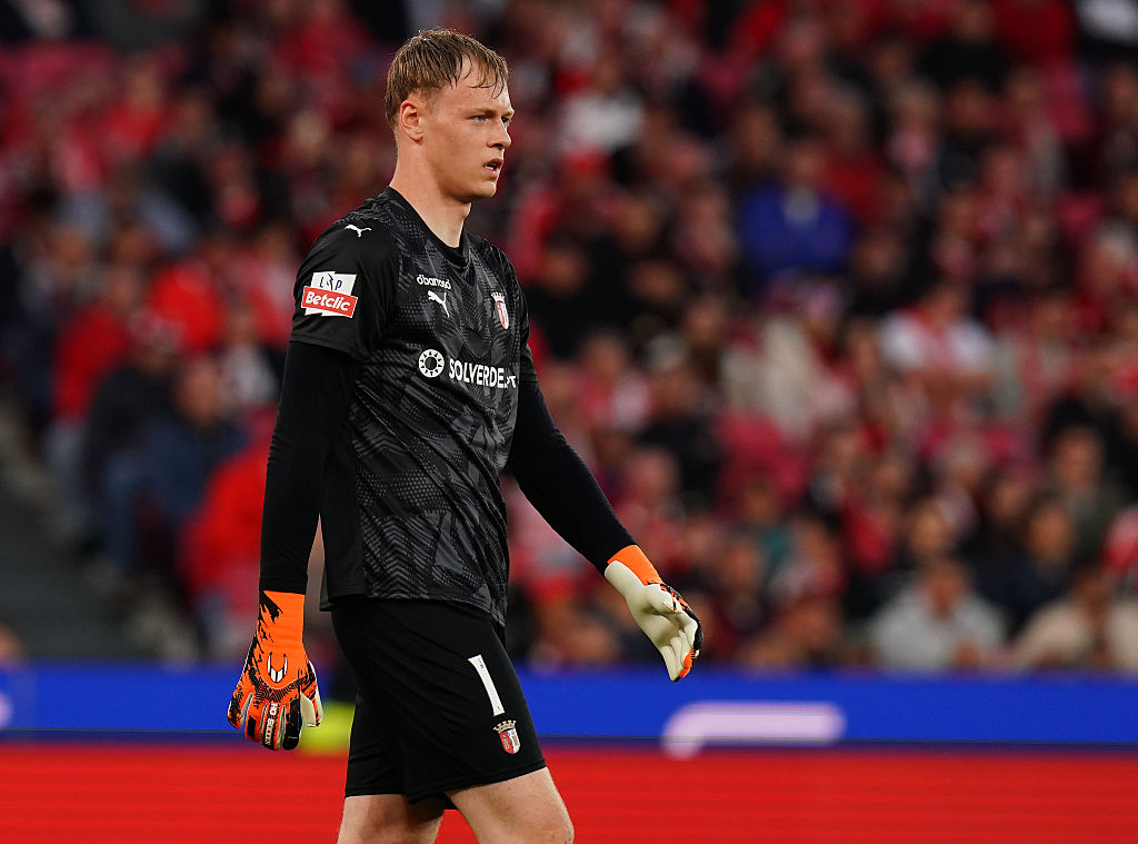 LISBON, PORTUGAL - MAY 11: Lukas Hornicek of SC Braga during the Liga Portugal Betclic match between SL Benfica and SC Braga at Estadio da Luz on May 11, 2026 in Lisbon, Portugal. (Photo by Gualter Fatia/Getty Images)