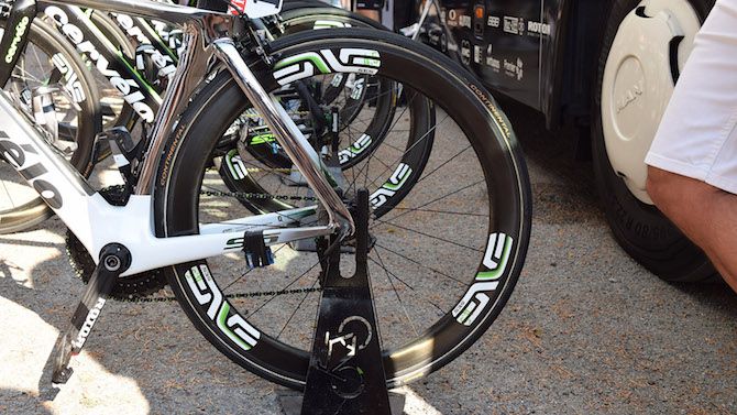Cavendish has raced some stages on his standard team wheels