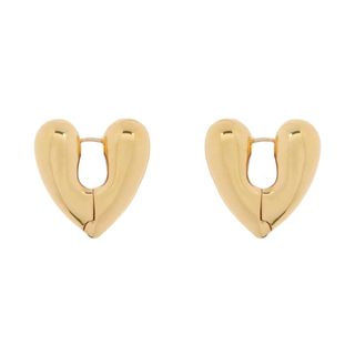 Anika Inez Gold-Plated Large Heart Hoop Earrings