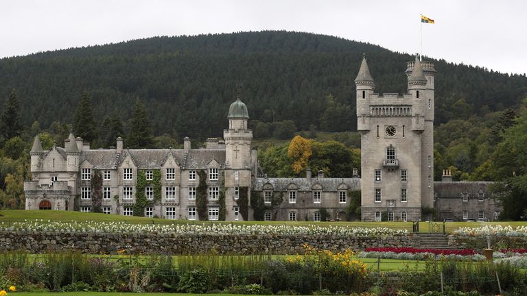 A general view of Balmoral Castle as Queen Elizabeth holds a private audience