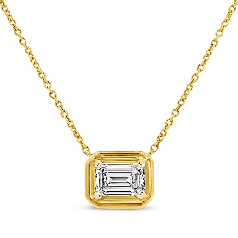 KAY Jewelers, Kay Lab-Grown Diamonds Emerald-Cut Solitaire Necklace