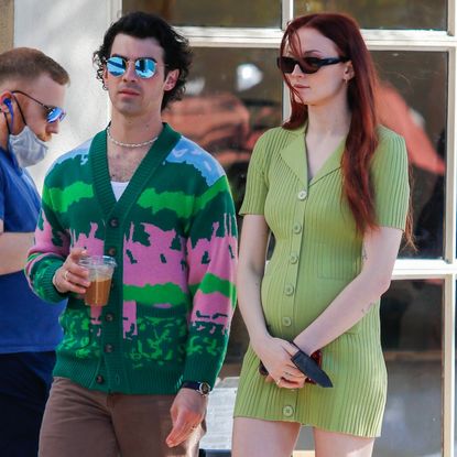 Joe Jonas and Sophie Turner are seen on February 16, 2022 in Los Angeles, California