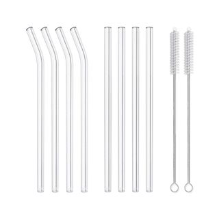 Glass straws with cleaning brush