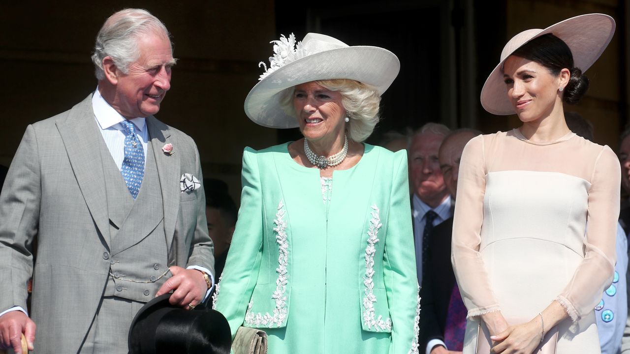 King Charles and Meghan, Duchess of Sussex attend the King&#039;s 70th Birthday Patronage Celebration held at Buckingham Palace on May 22, 2018 in London, England