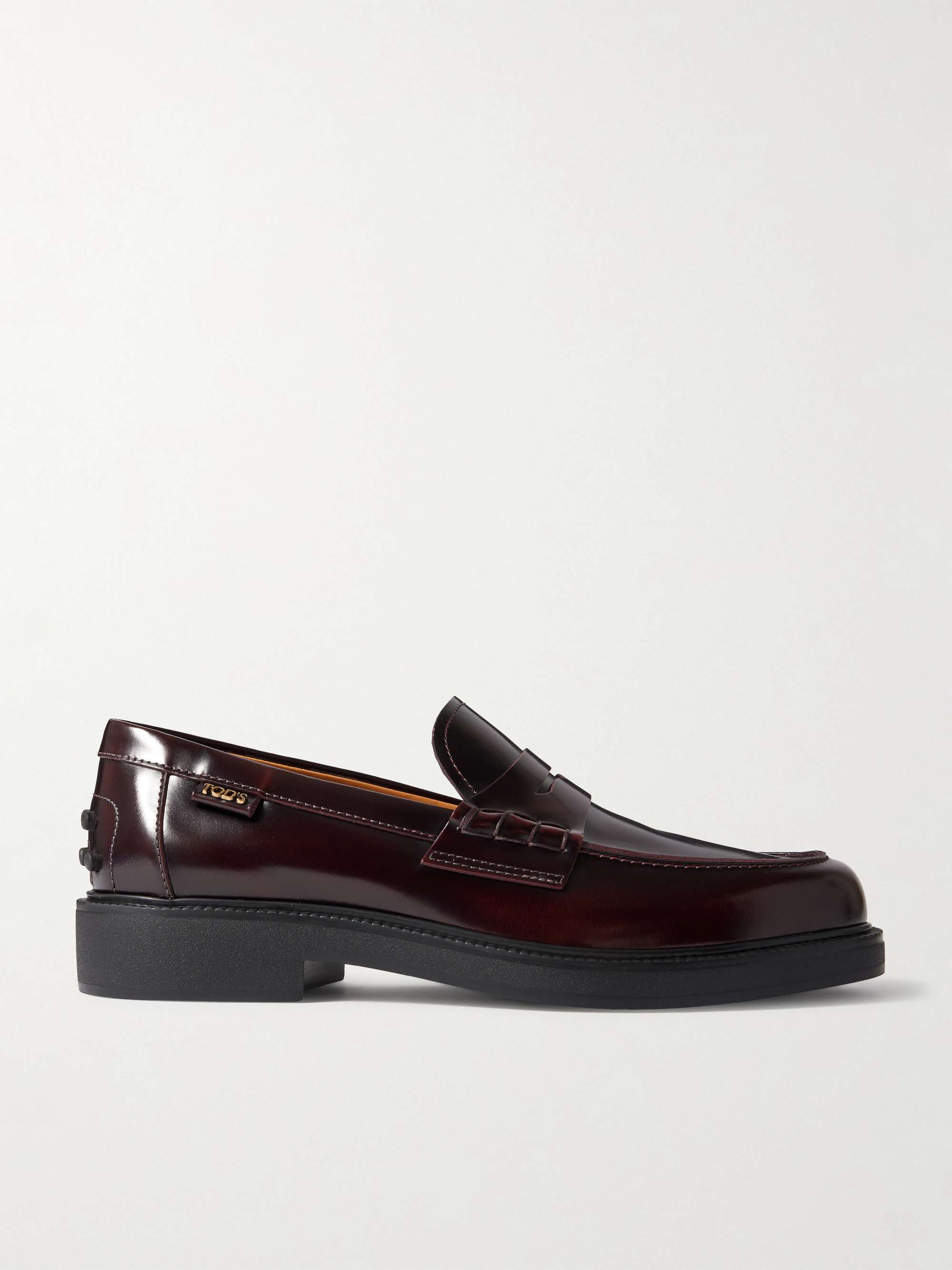 Glossed-Leather Loafers