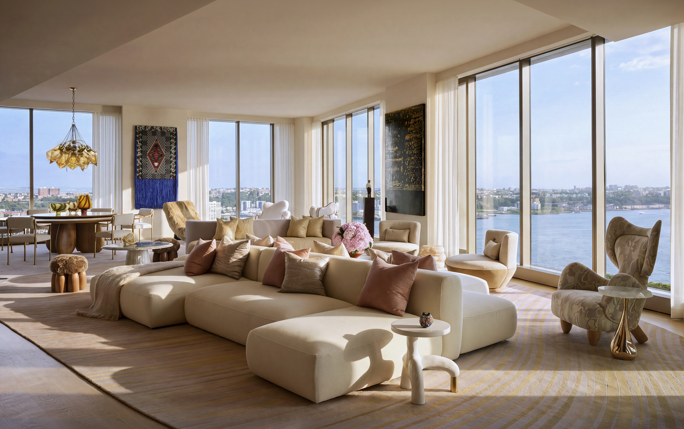 Interior of ambassador Randi Charno Levine apartment in Manhattan, designed by Kelly Behun
