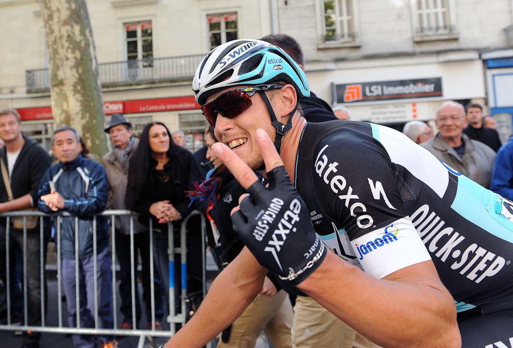 Matteo Trentin after his win at Paris-Tours