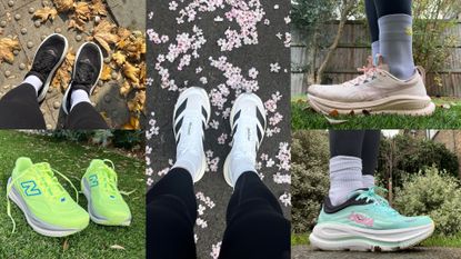 Grace Walsh wearing running shoes from New Balance, Hoka, Asics, and Adidas, reviewed in 2026