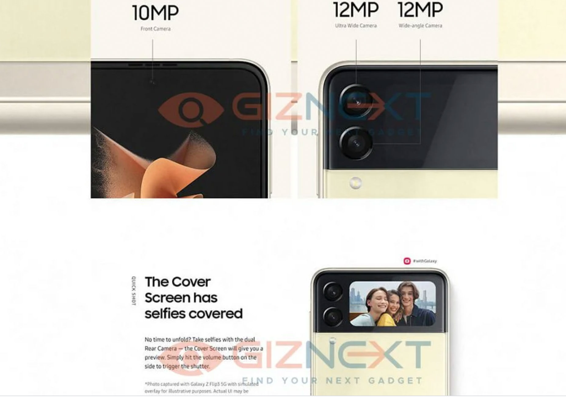 Samsung Galaxy Z Flip 3 cameras