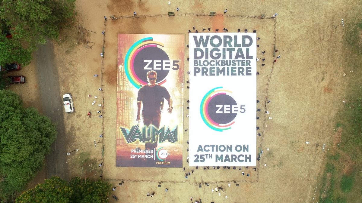 The large poster for Valimai promotion