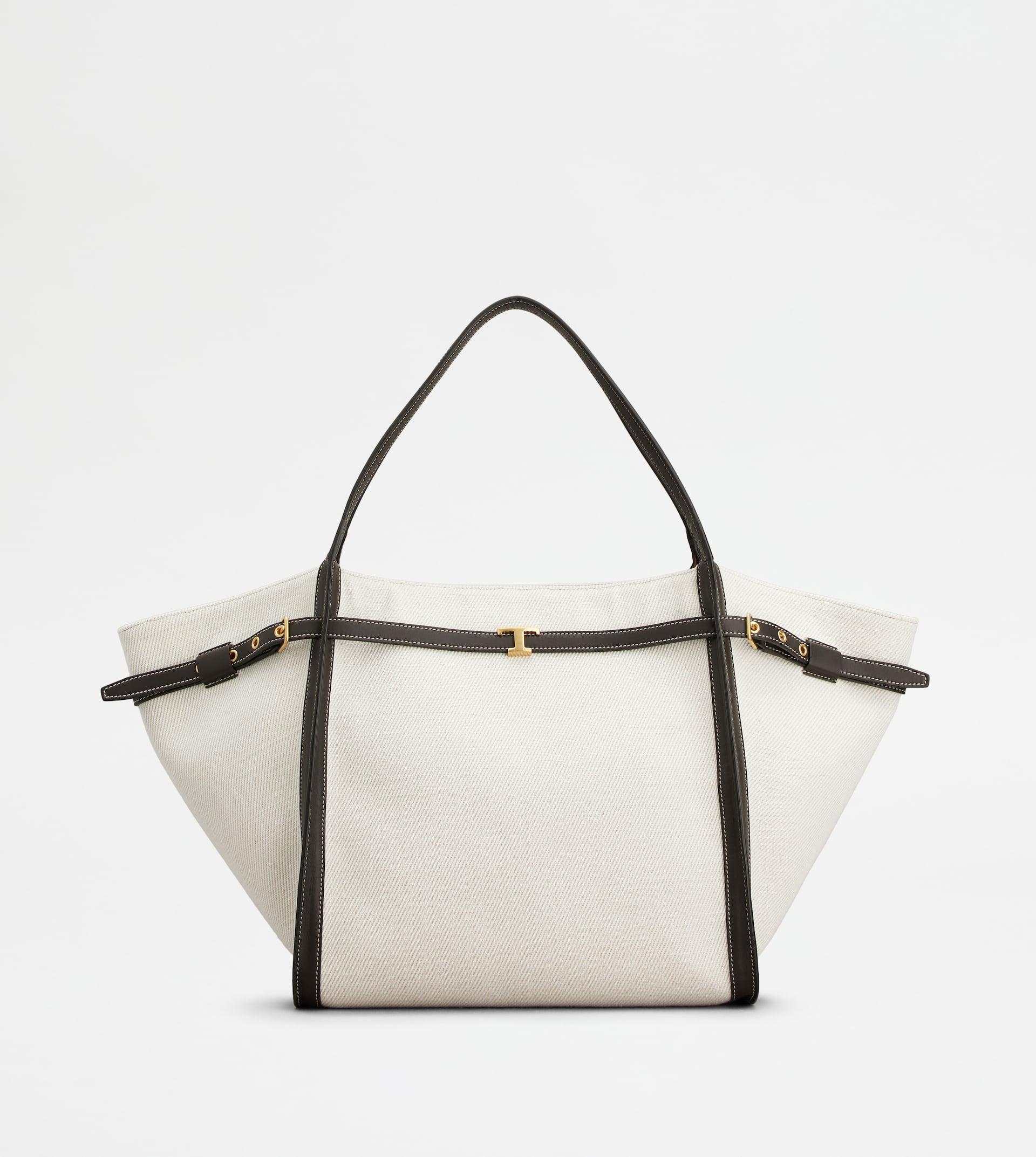 Shopping Bag in Canvas and Leather Medium