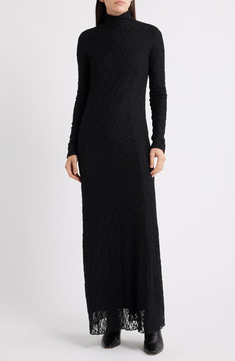 Ellie Lace Long Sleeve Turtleneck Maxi Dress