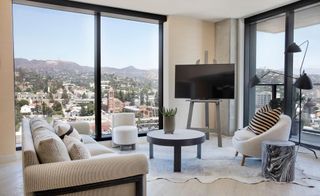 Apartment at Hollywood Proper Residences with interior design by Kelly Wearstler, Los Angeles, USA