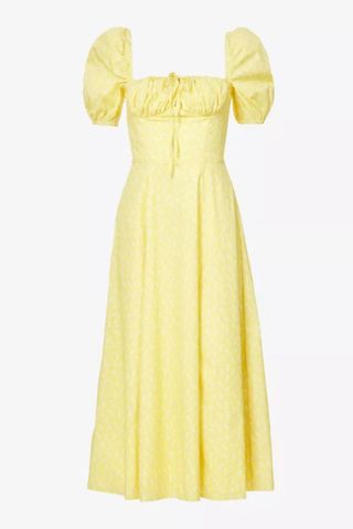 House of CB Tallulah Floral-Print Cotton-Blend Midi Dress