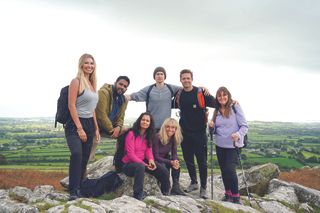 Pilgrimage The Road Through North Wales cast Christine, Eshaan, Amanda, Michaela, Spencer, Sonali and Tom