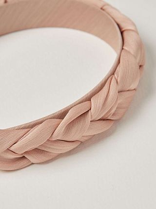 Nelly Plaited Pink Satin Headband - was £19.50, now £14