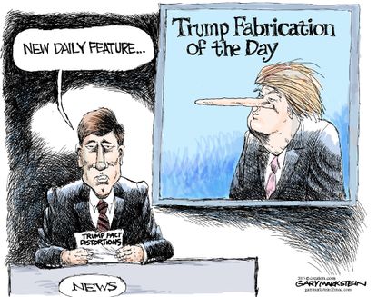 Political cartoon U.S. Donald Trump News Facts
