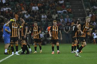 Hull City season preview 2023/24 Players of Hull City celebrate after scoring a goal during a friendly match between Galatasaray and Hull City at Kocaeli Stadium in Kocaeli, Turkiye on July 5, 2023.