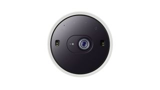 The Samsung The Freestyle home projector can travel anywhere you do: image shows Freestyle home projector lens
