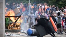 Far-right rioters attack Holiday Inn Express in Rotherham, England