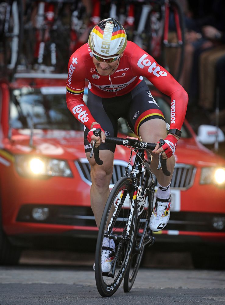 Andre Greipel finished nine seconds behind the winner during the prologue in Luxembourg.