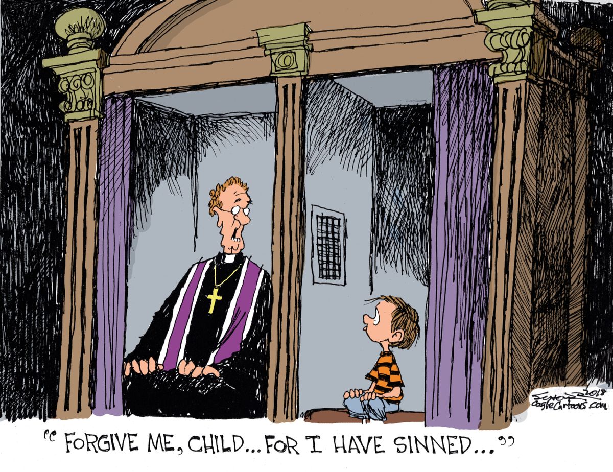 Editorial Cartoon U S Catholic Church Sex Scandal Priest Confession