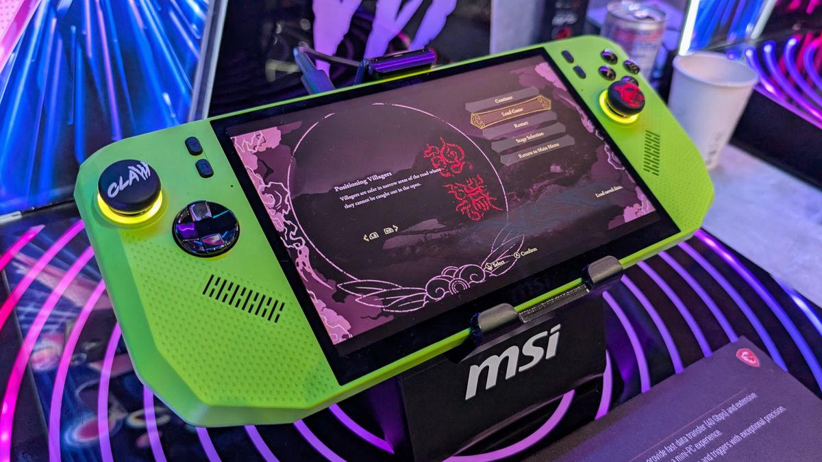 MSI Claw A8 AMD powered gaming handheld at Computex 2025