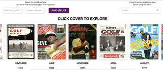 A screenshot of the Golf Monthly archive