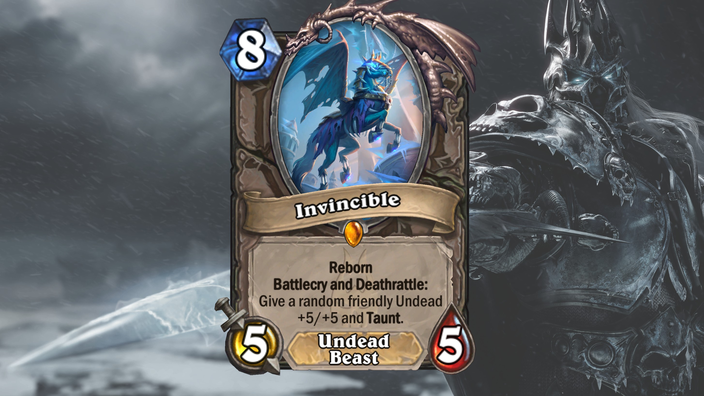 Cards and art from Hearthstone's March of the Lich King expansion.