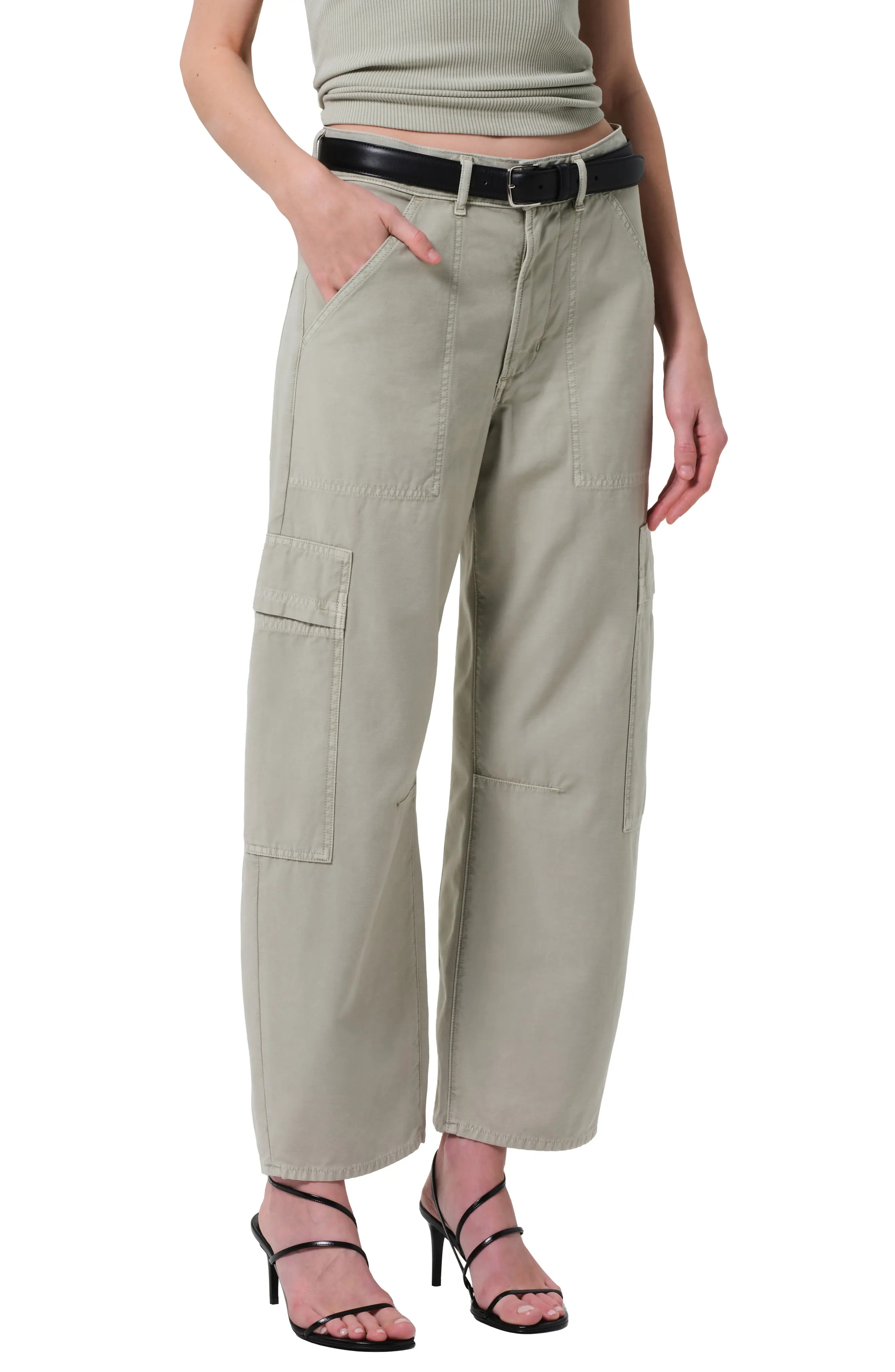 Marcelle Low Rise Barrel Cargo Pants