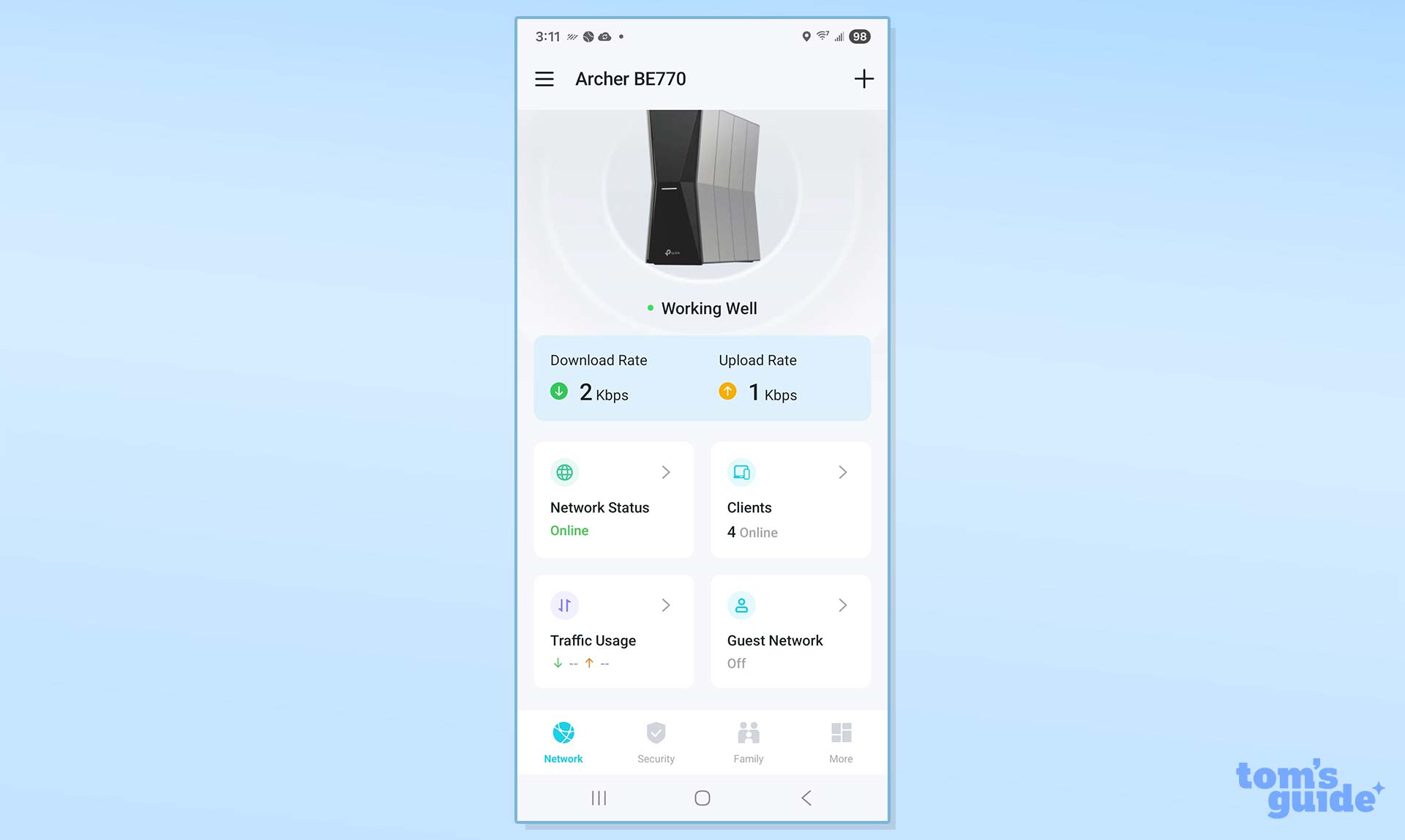 اسکرین شات اپلیکیشن TP-Link Archer BE770
